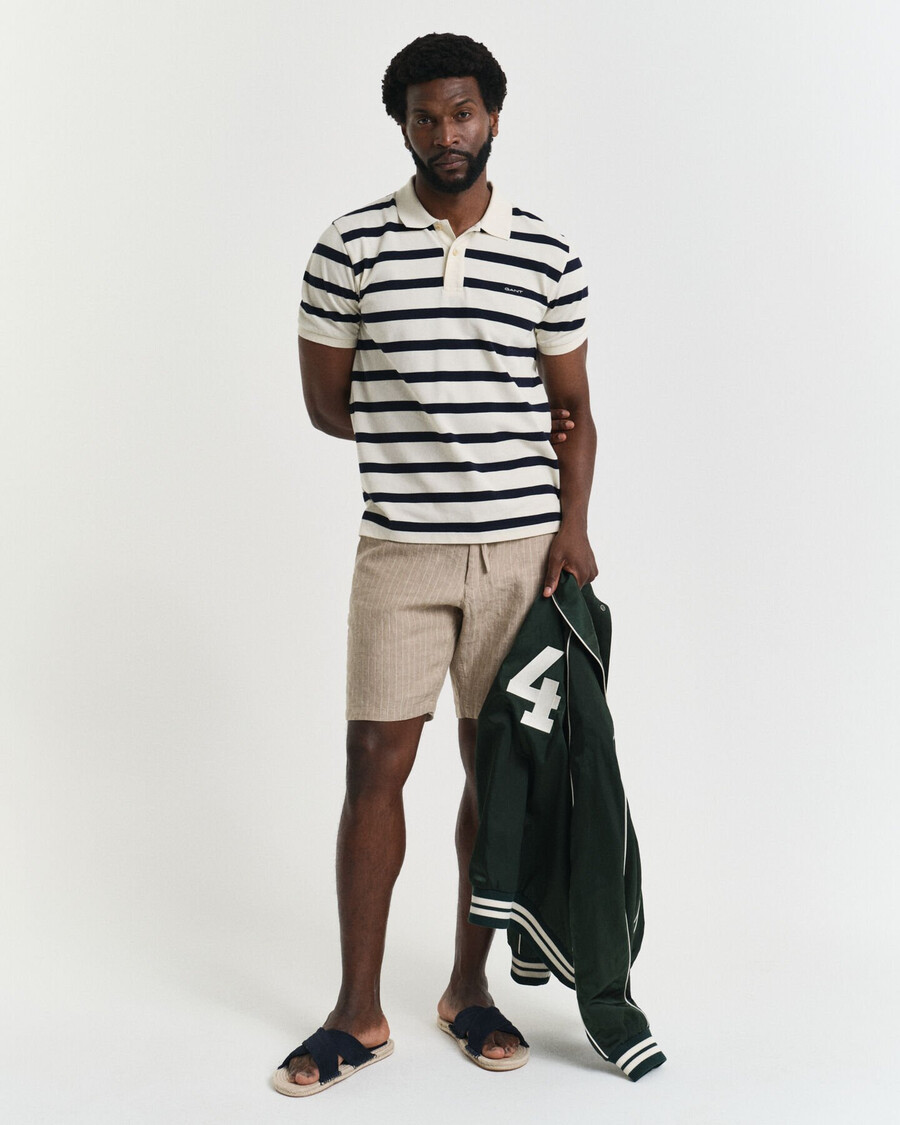 gestreept poloshirt - crème