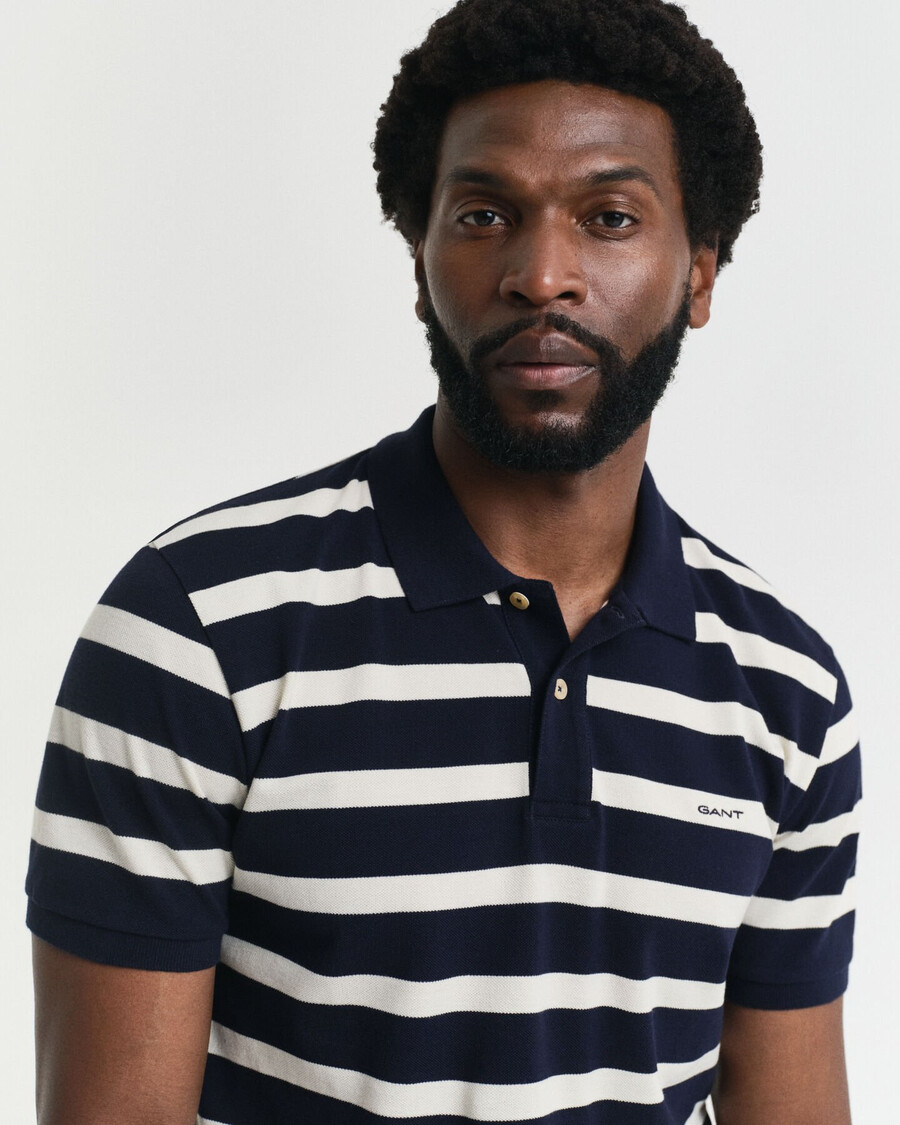 gestreept poloshirt - avondblauw