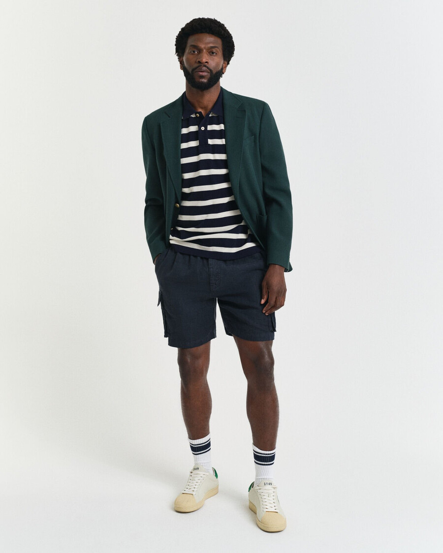gestreept poloshirt - avondblauw