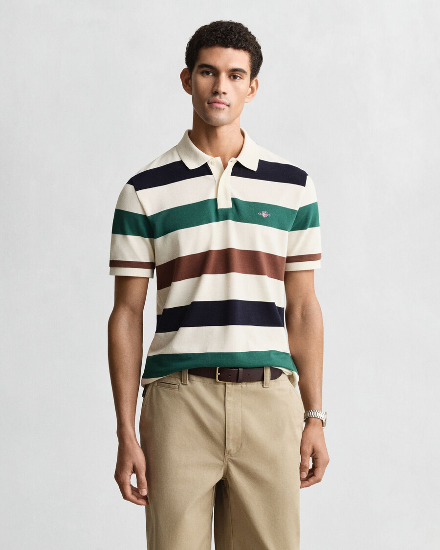 gestreept poloshirt - crème