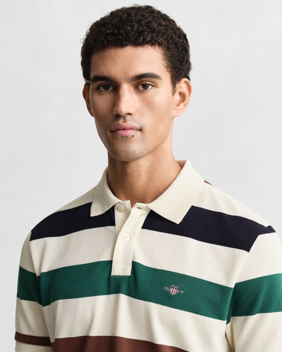 gestreept poloshirt - crème