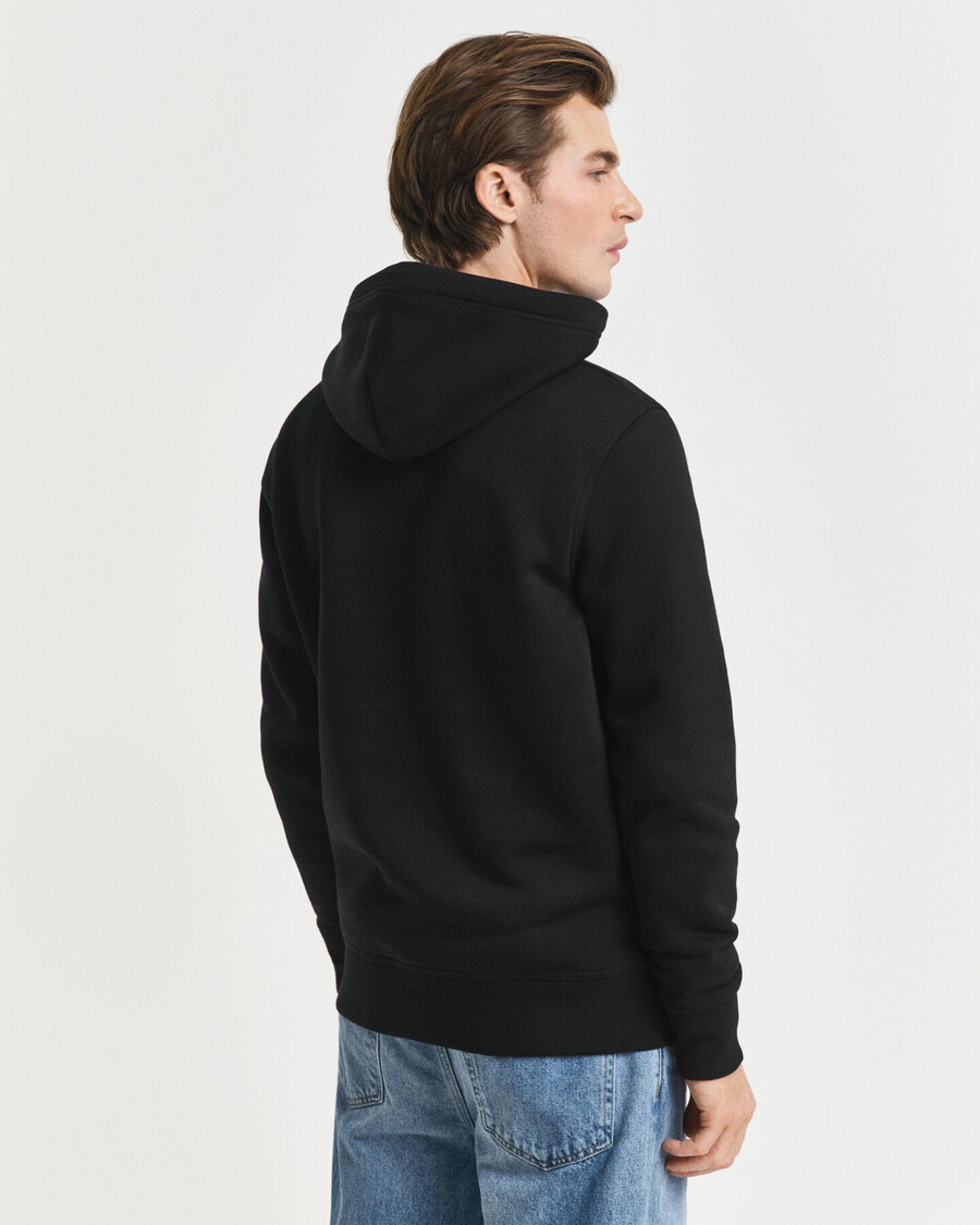 archive shield hoodie - zwart