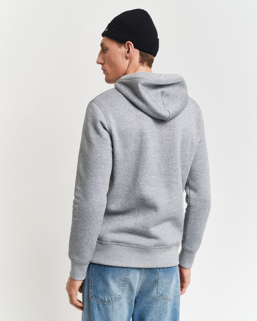 archive shield hoodie - grijs gemêleerd