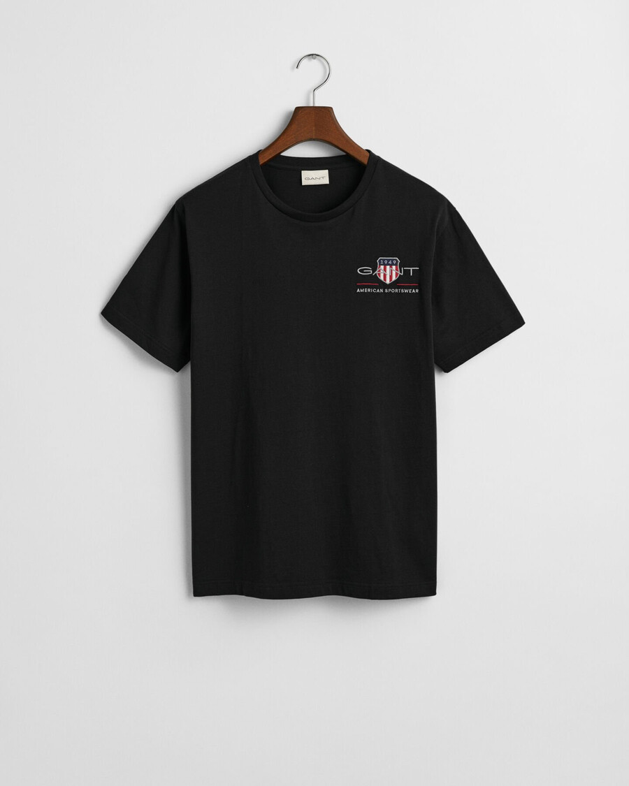 geborduurd archive shield t-shirt - zwart
