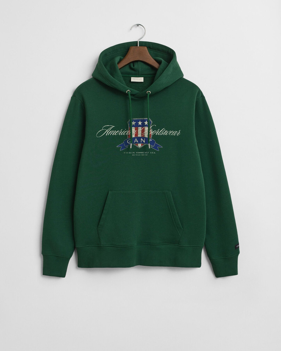 hoodie met logo en logo - bosgroen