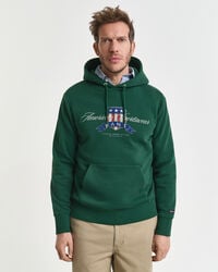 hoodie met logo en logo - bosgroen