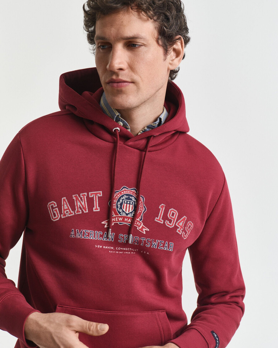 hoodie met logo en logo - plumped red