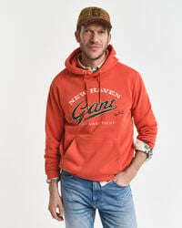 hoodie met logo en logo - diep oranje