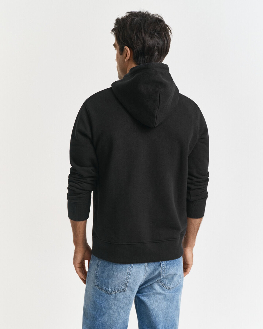 hoodie met kleine print - zwart