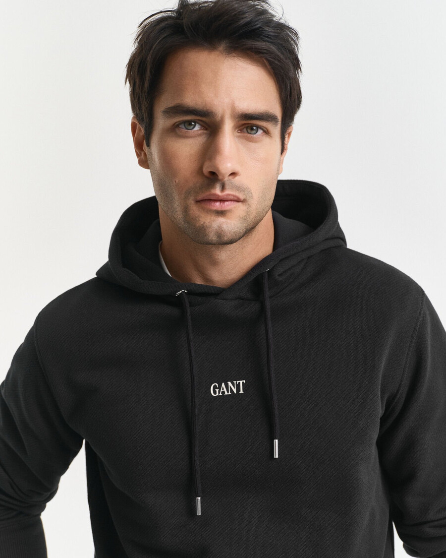 hoodie met kleine print - zwart
