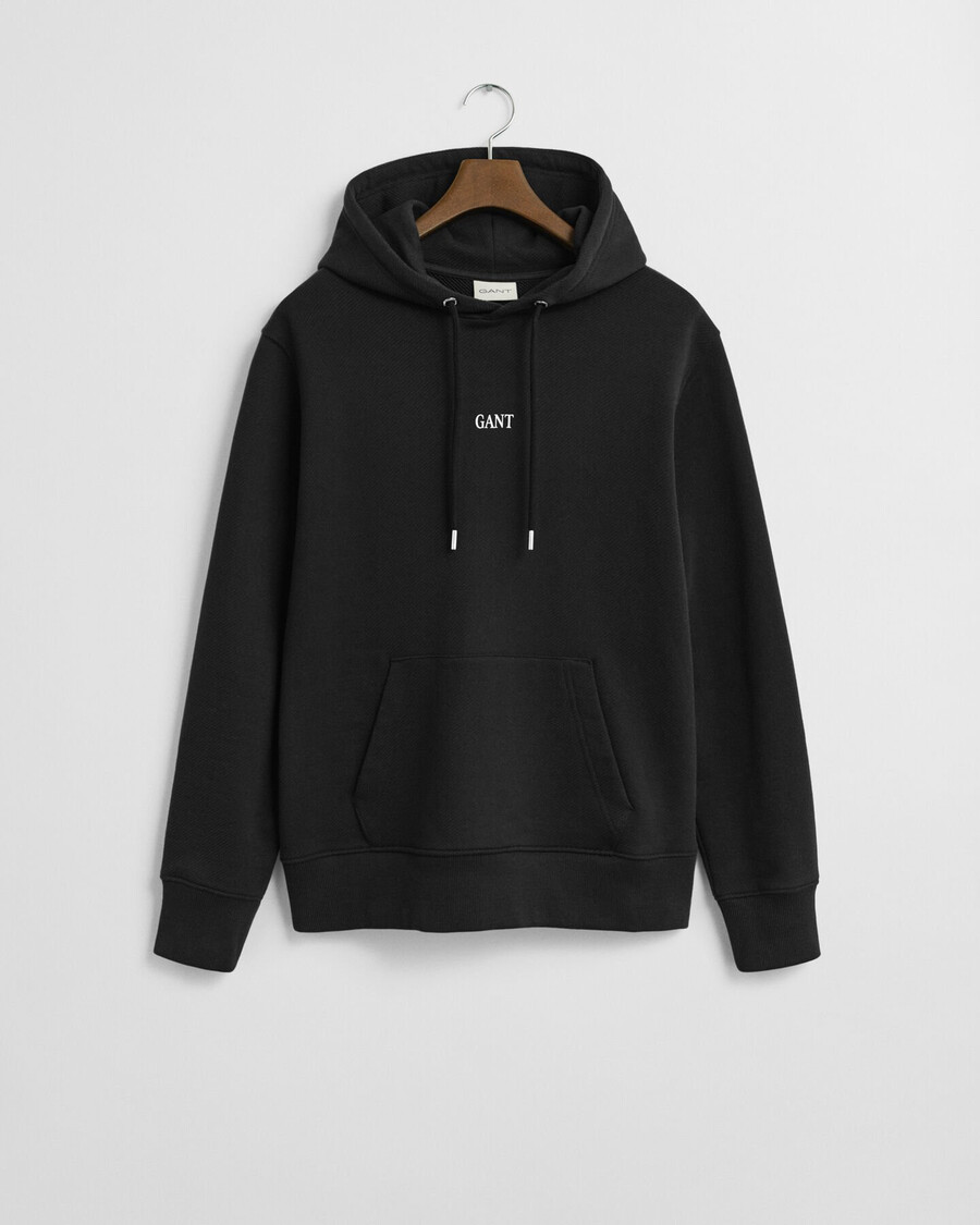 hoodie met kleine print - zwart