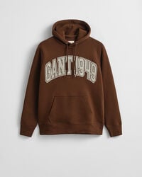 hoodie met print - mahoniebruin