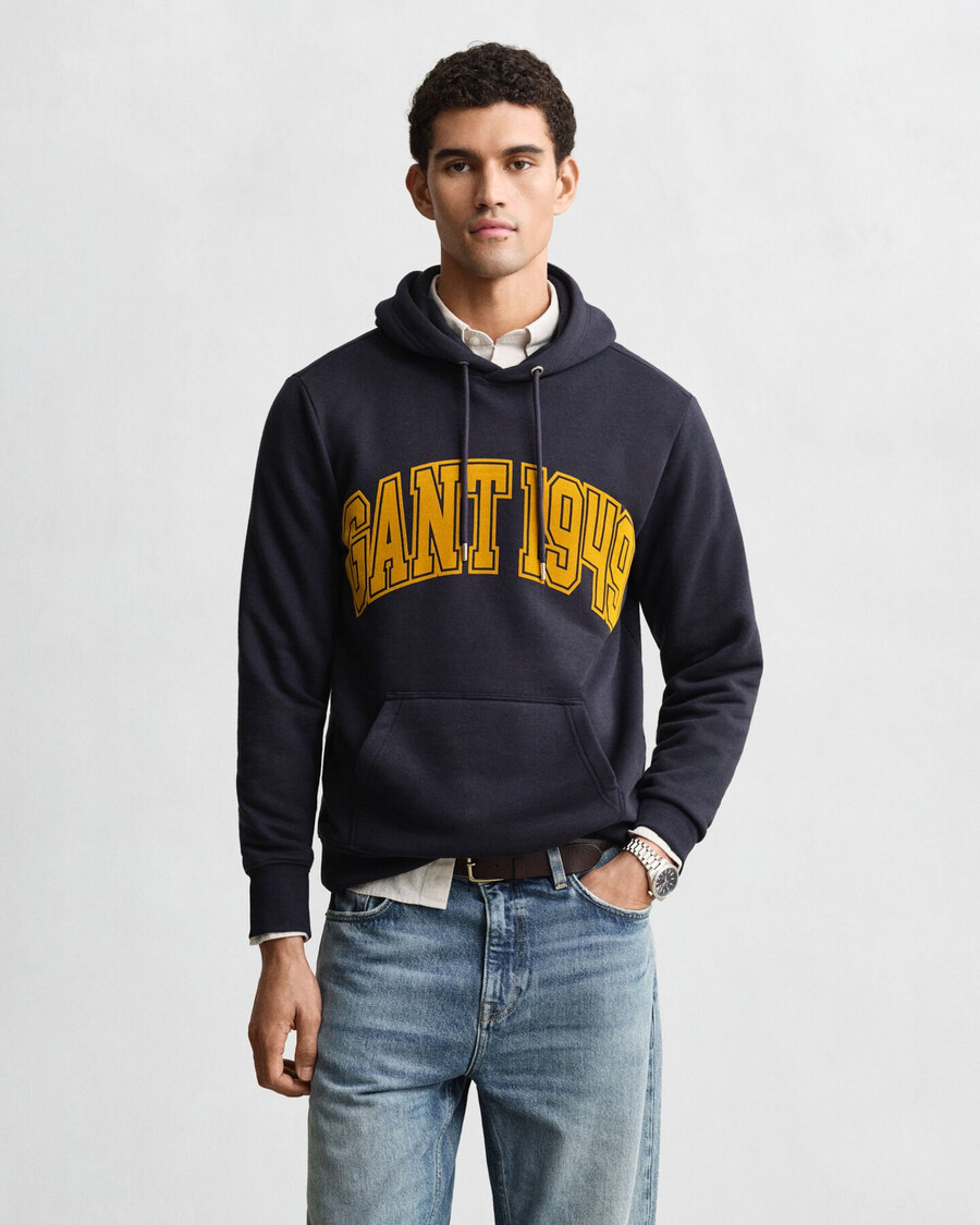 hoodie met print - avondblauw
