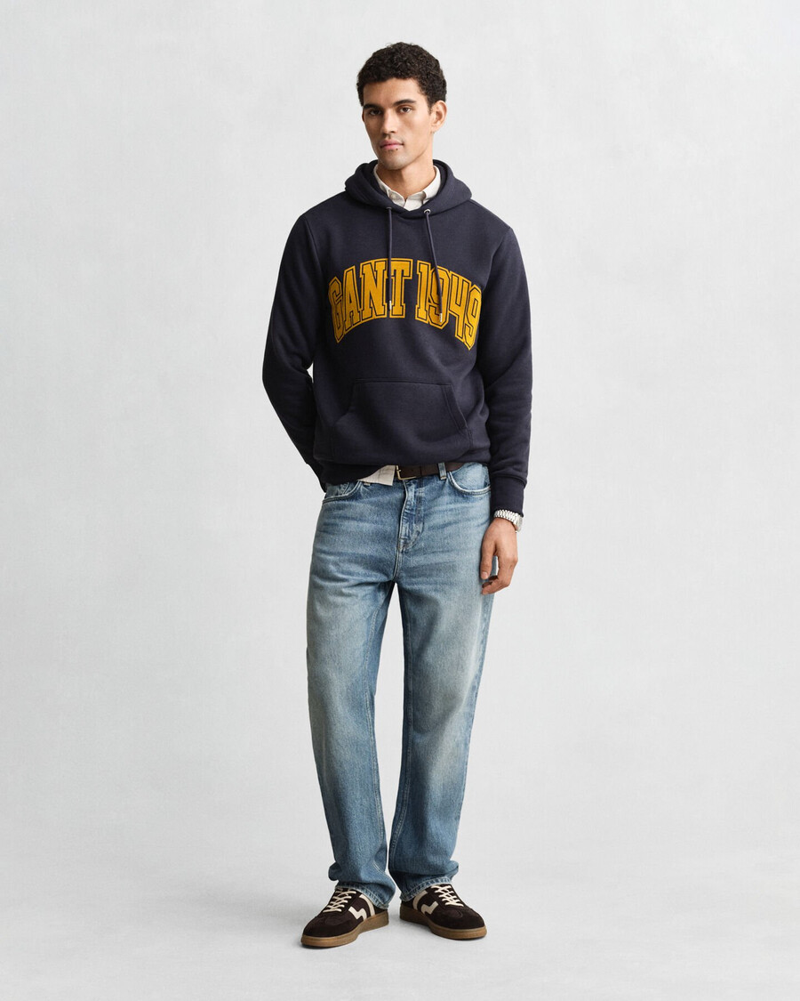 hoodie met print - avondblauw