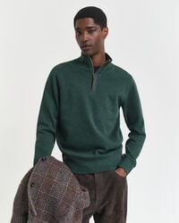 sacker rib halfzip sweatshirt - tartan groen