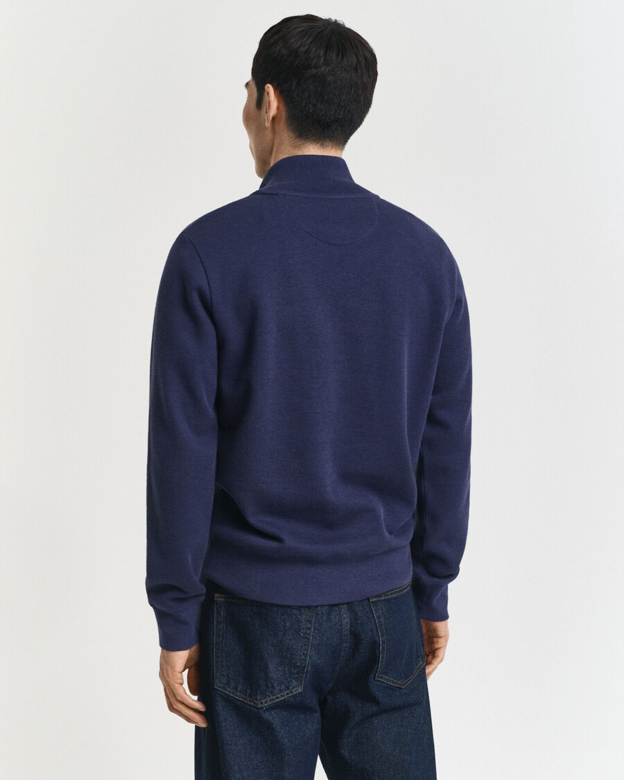 sacker rib halfzip sweatshirt - perzisch blauw