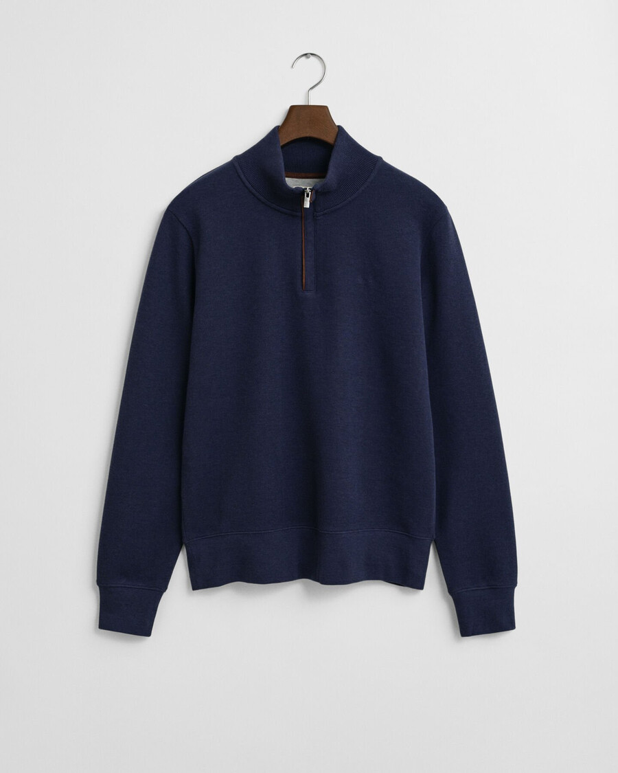 sacker rib halfzip sweatshirt - perzisch blauw