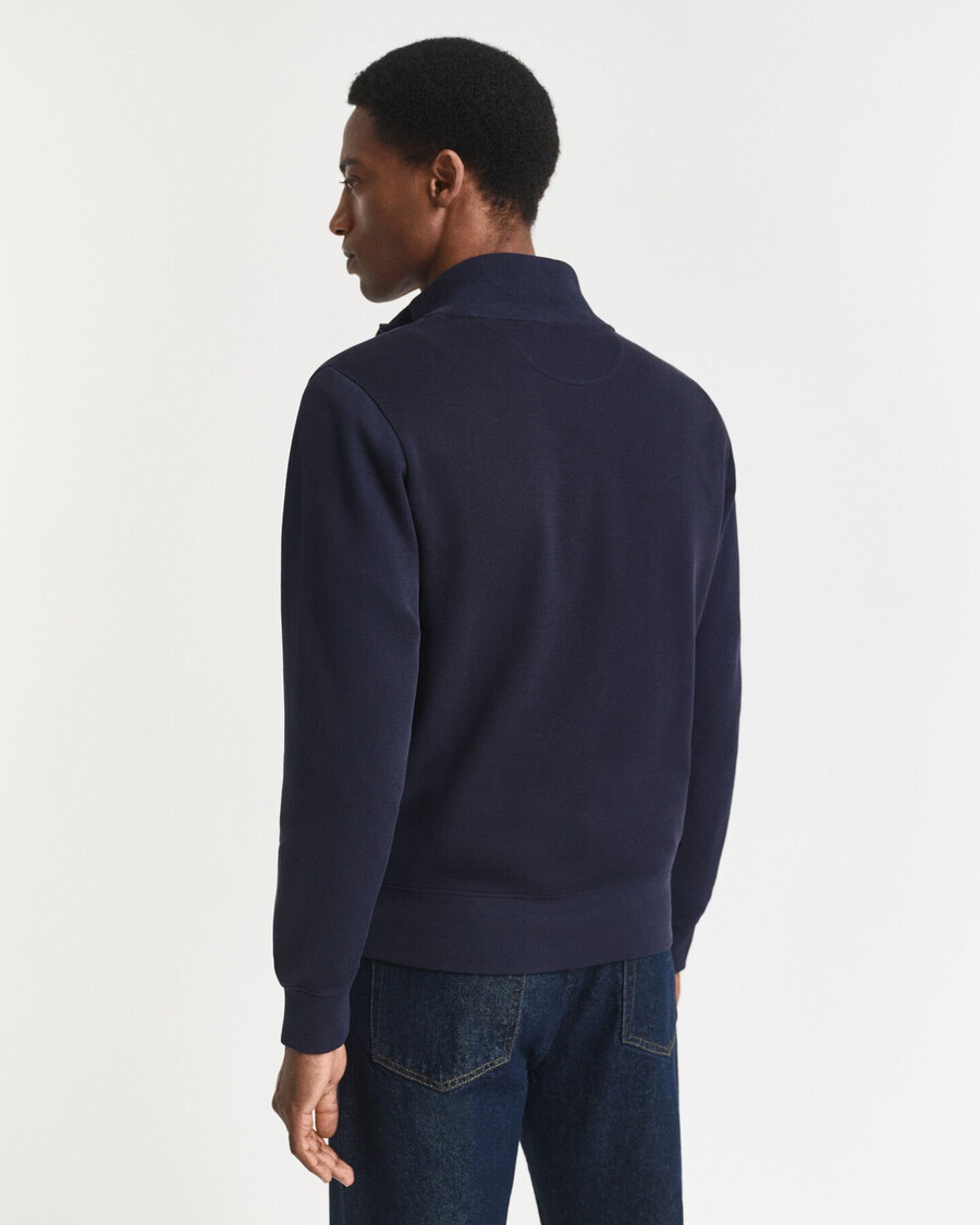 sacker rib halfzip sweatshirt - avondblauw