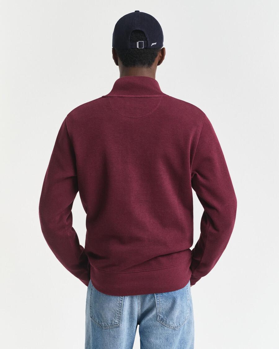 sacker rib halfzip sweatshirt - winterwijn