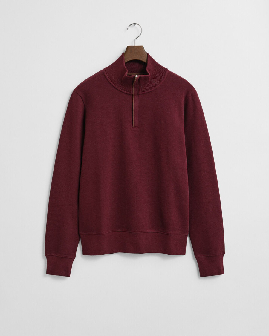 sacker rib halfzip sweatshirt - winterwijn