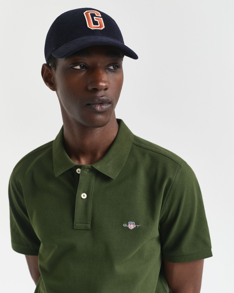 poloshirt met normale pasvorm en piqué-afwerking - landgroen