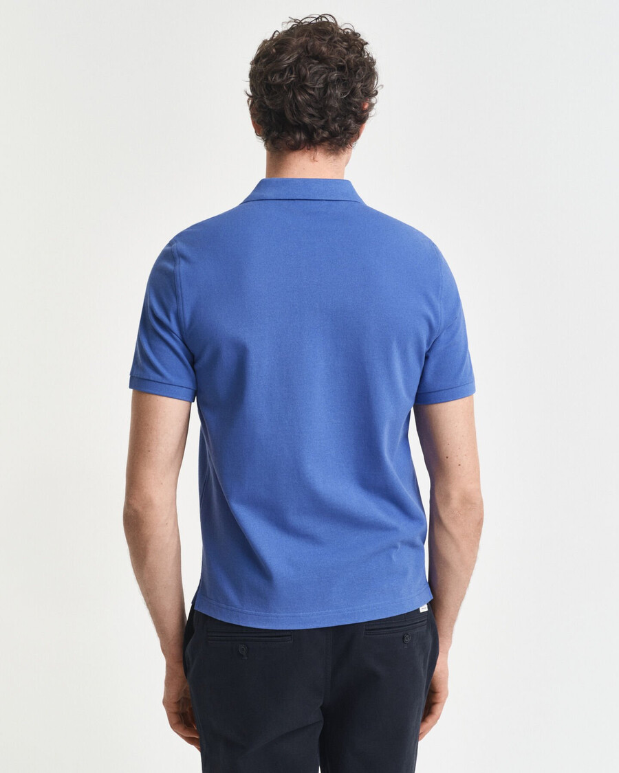 polo shirt met normale pasvorm en piqué-afwerking - rijkblauw
