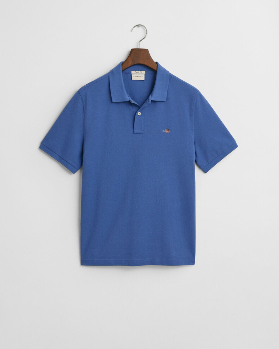 polo shirt met normale pasvorm en piqué-afwerking - rijkblauw