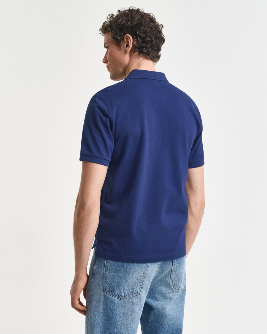 poloshirt met normale pasvorm en piqué-afwerking - perzisch blauw
