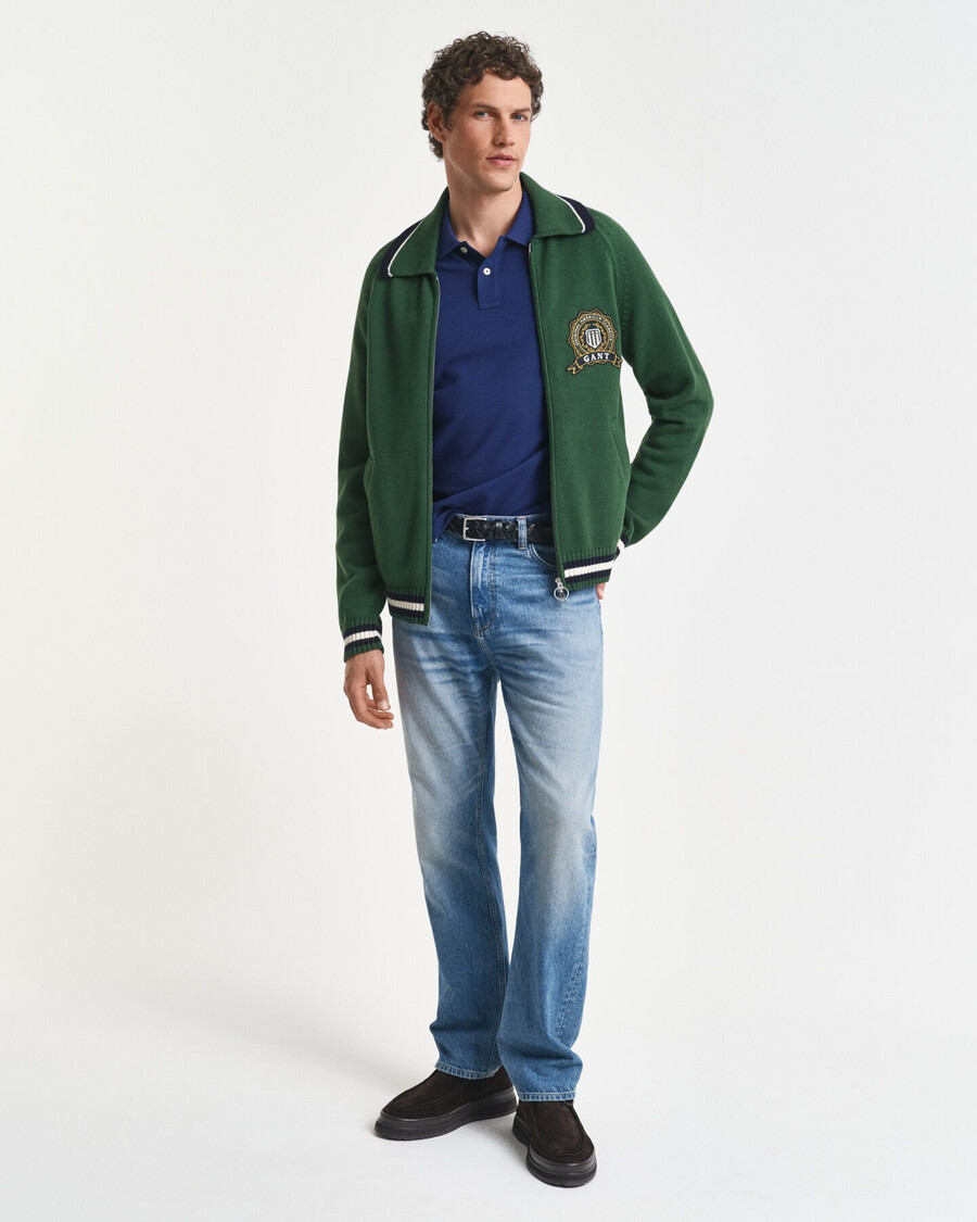 poloshirt met normale pasvorm en piqué-afwerking - perzisch blauw