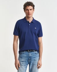 poloshirt met normale pasvorm en piqué-afwerking - perzisch blauw