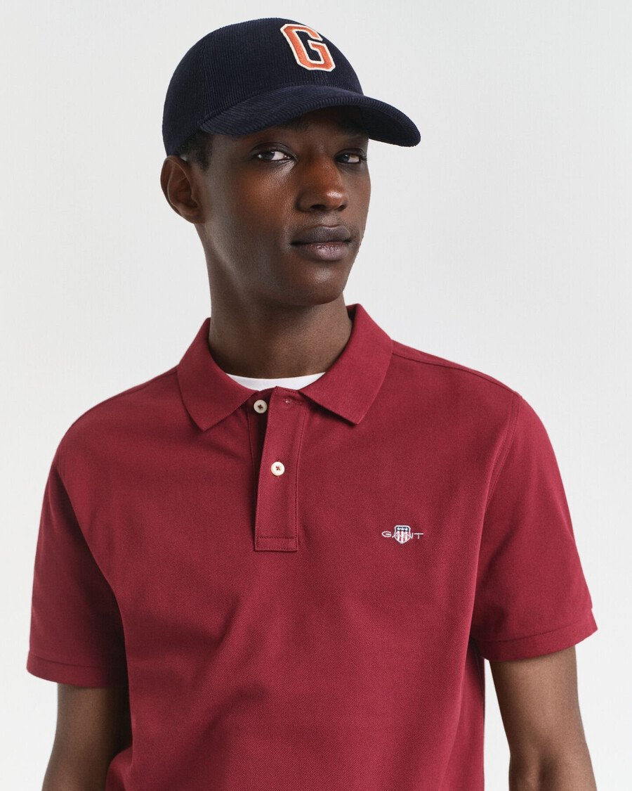 polo shirt met normale pasvorm en piqué-afwerking - vol en rood