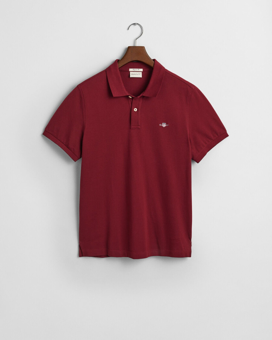 polo shirt met normale pasvorm en piqué-afwerking - vol en rood