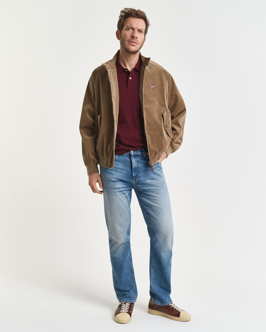 regular fit shield piqué poloshirt - bordeaux melange
