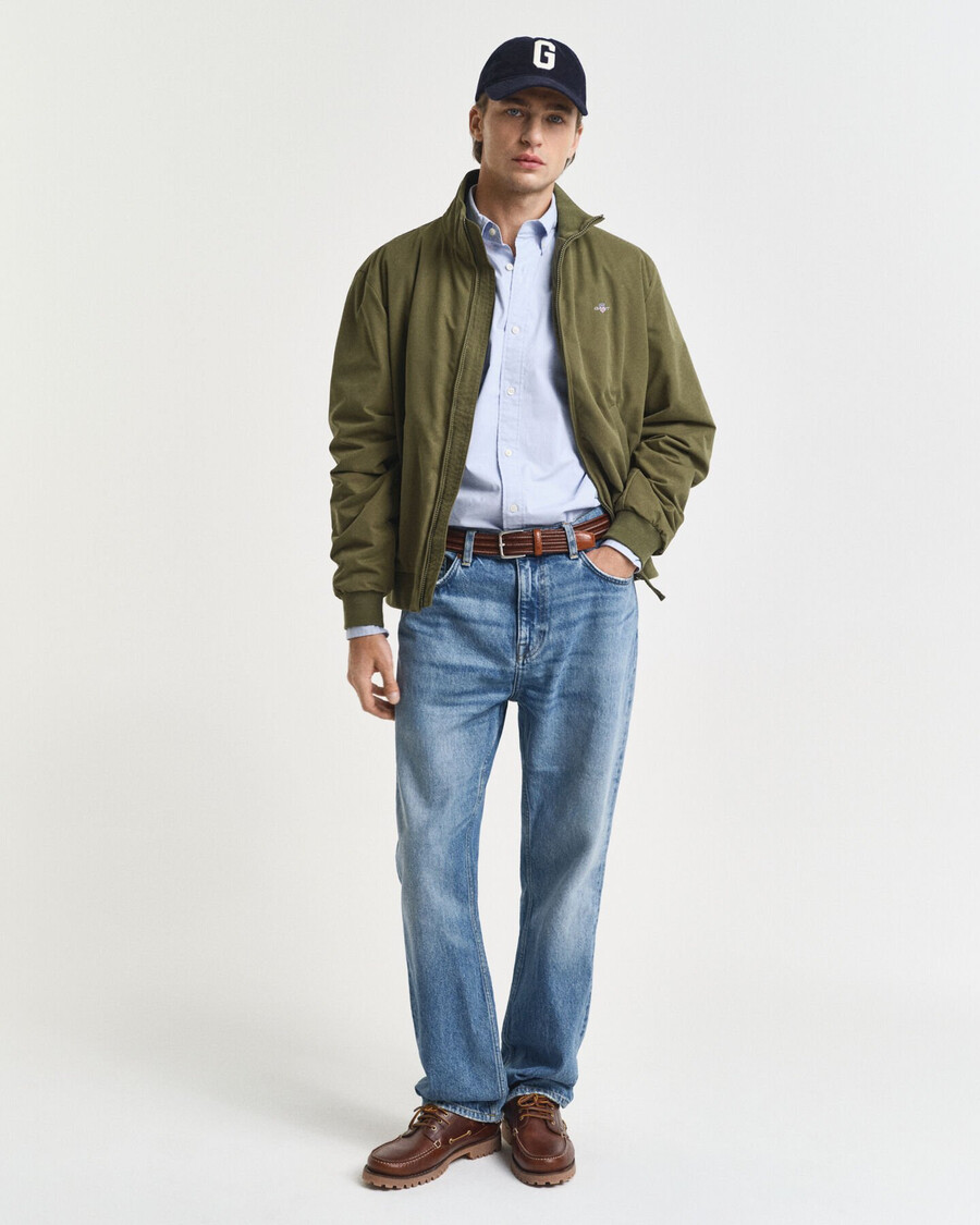 slim fit klassiek poplin shirt - lichtblauw