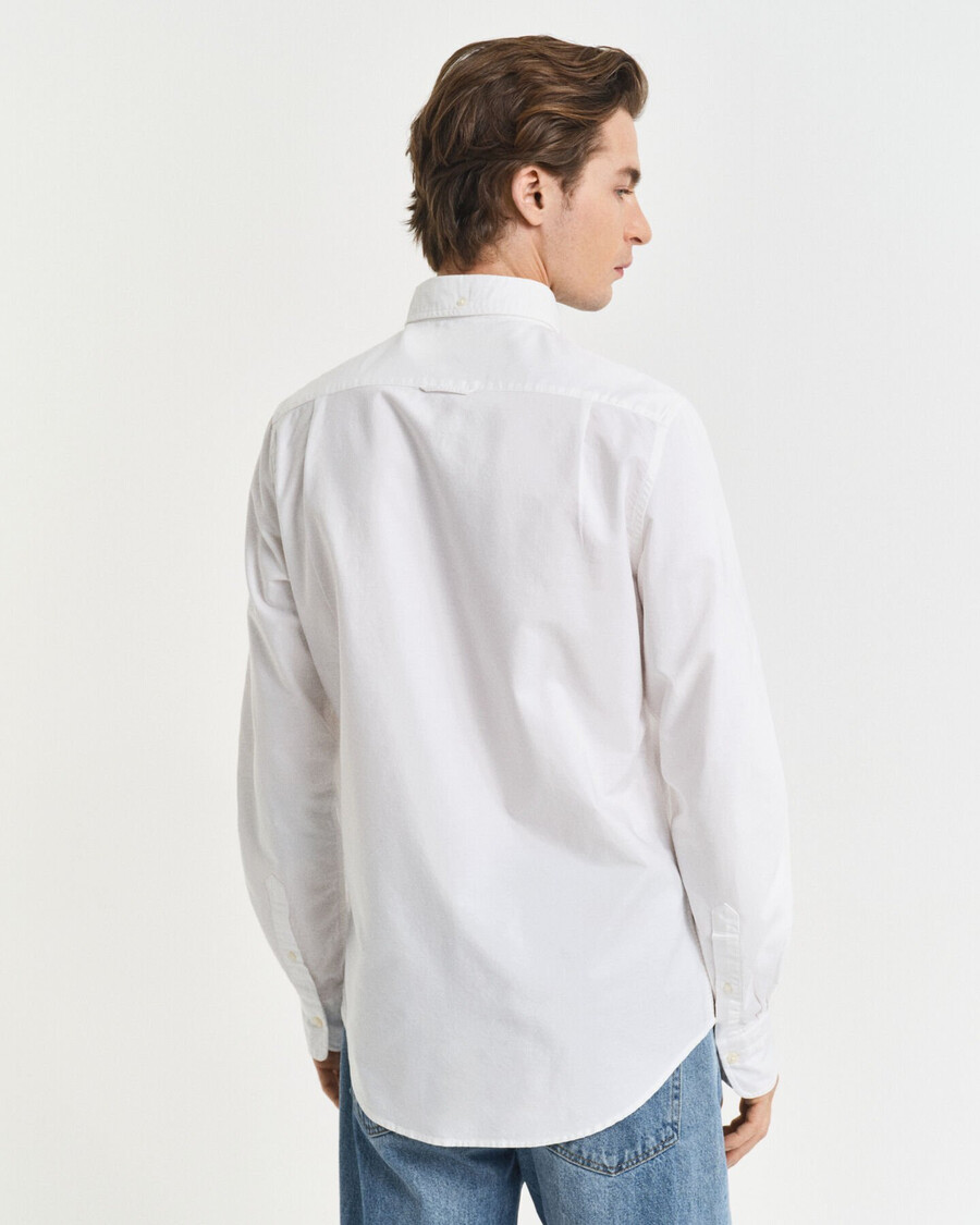 slim fit klassiek oxford overhemd - wit