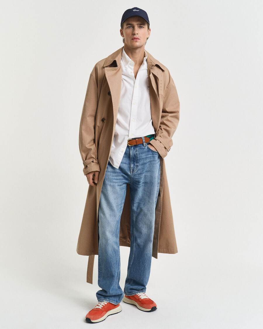 slim fit klassiek oxford overhemd - wit