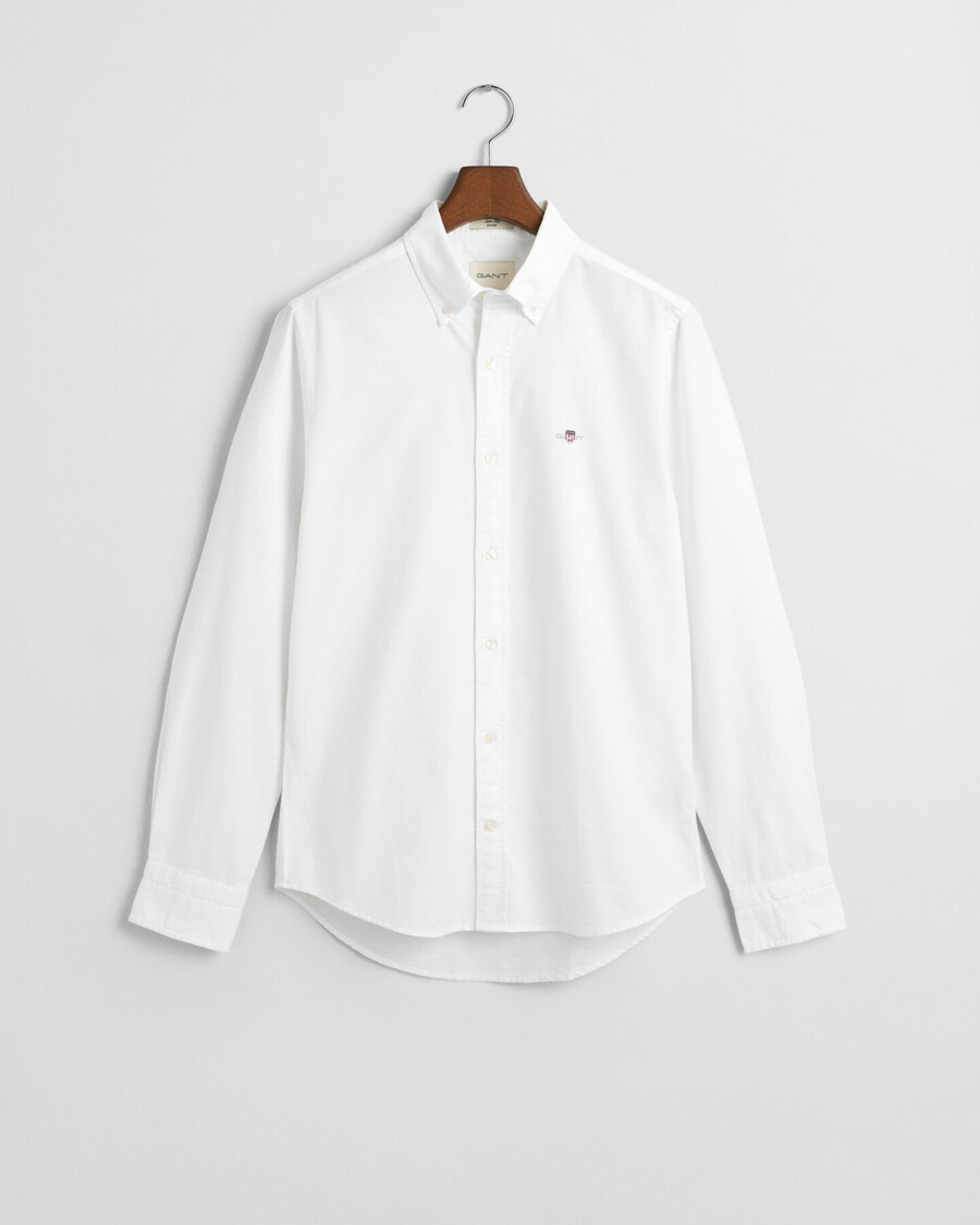 slim fit klassiek oxford overhemd - wit
