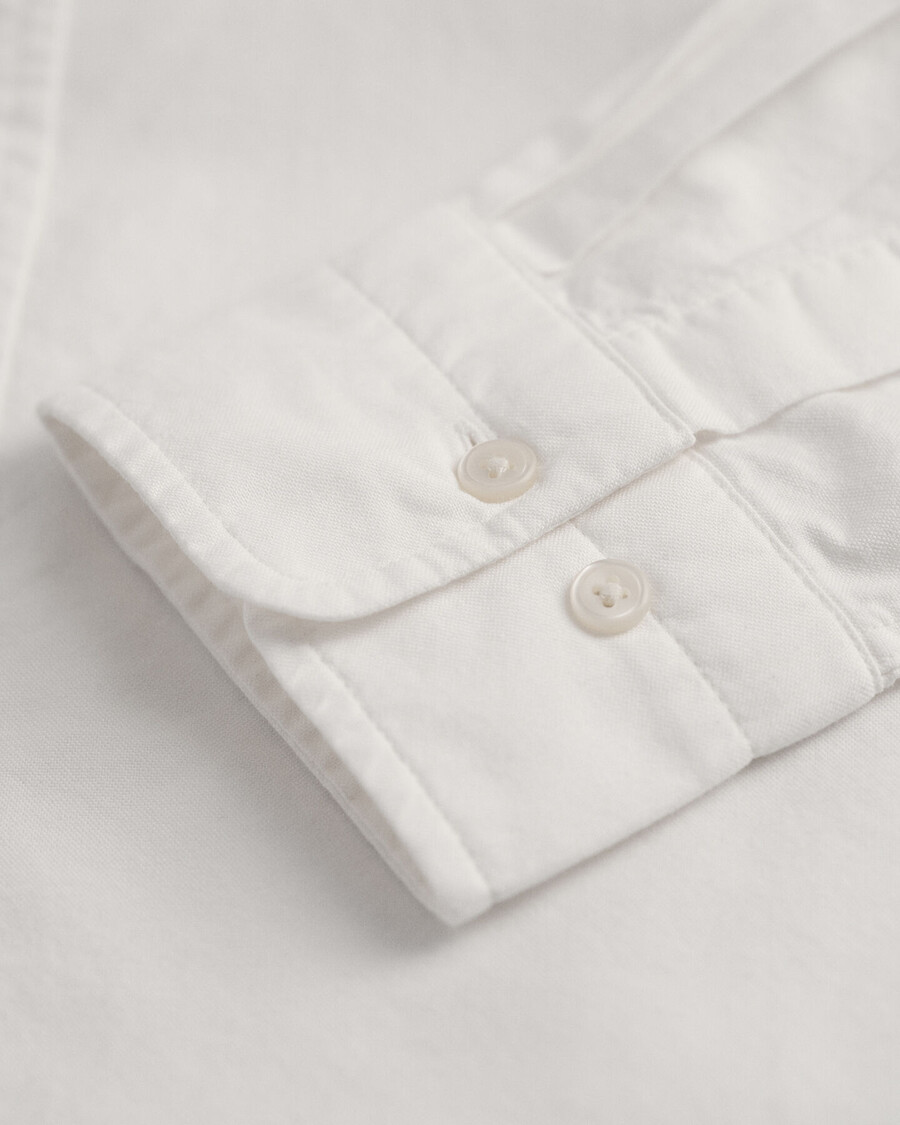 slim fit klassiek oxford overhemd - wit