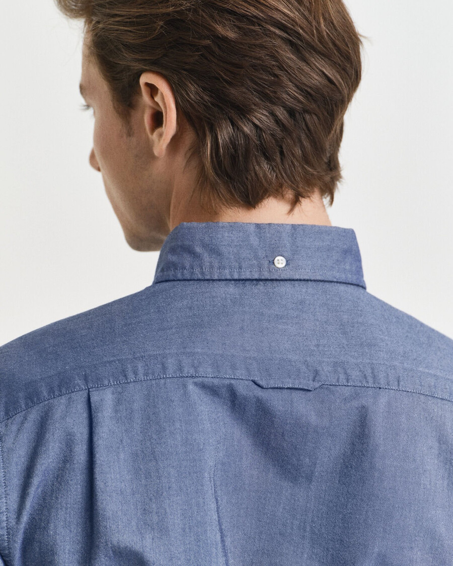 slim fit klassiek oxford overhemd - perzisch blauw