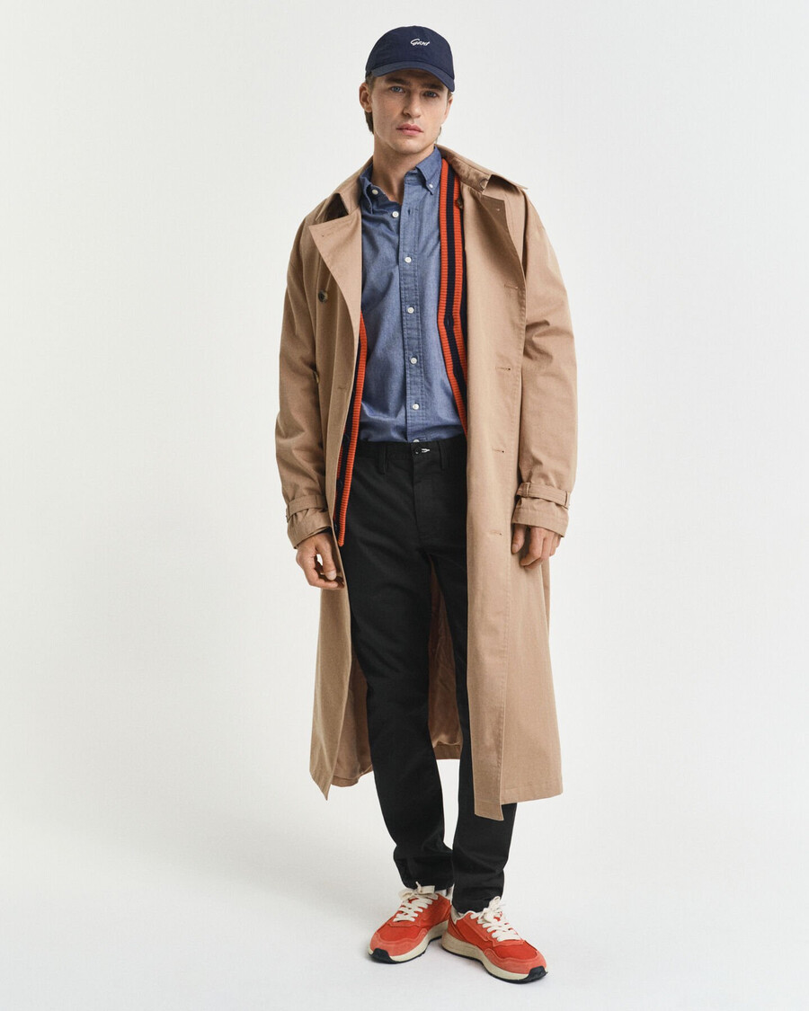 slim fit klassiek oxford overhemd - perzisch blauw