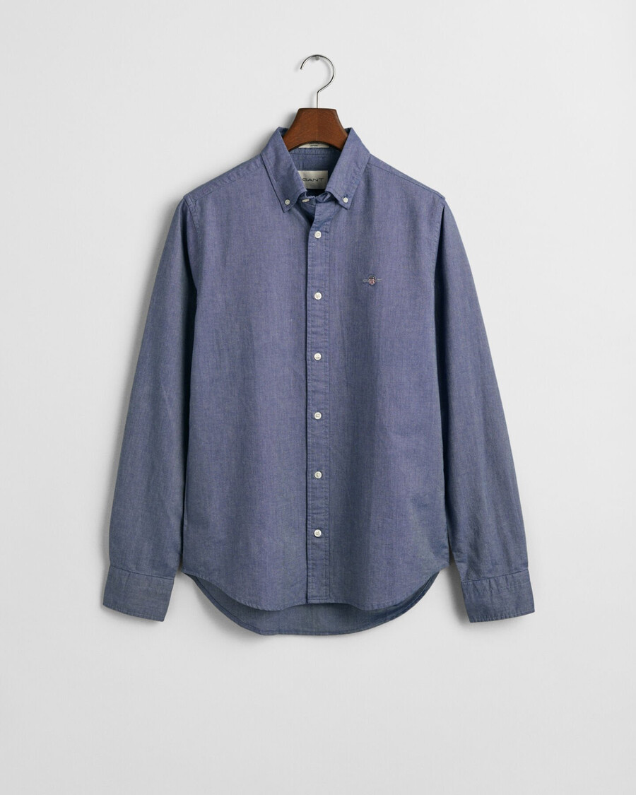 slim fit klassiek oxford overhemd - perzisch blauw