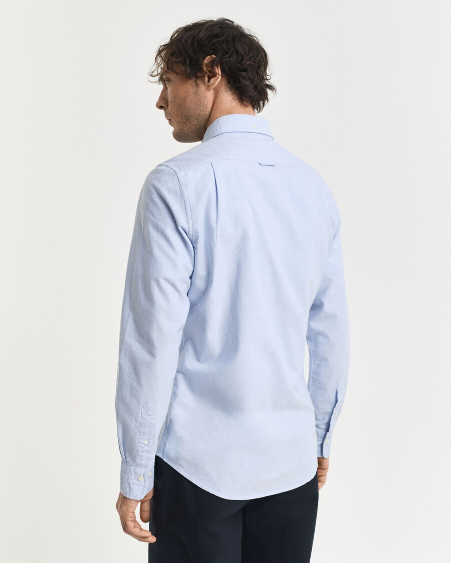 slim fit klassiek oxford overhemd - lichtblauw