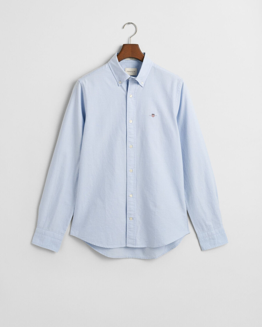 slim fit klassiek oxford overhemd - lichtblauw