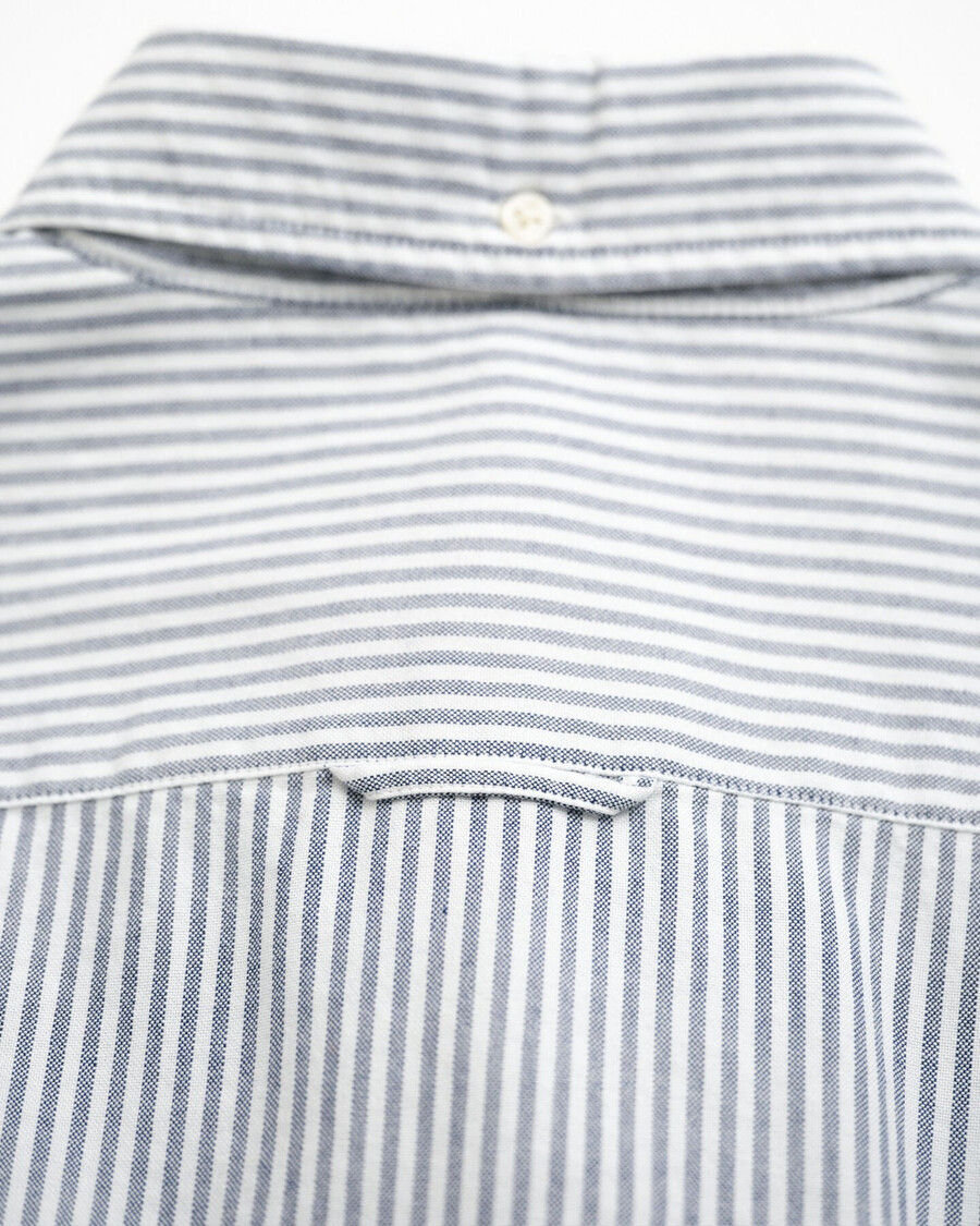 slim fit banker stripe classic oxford shirt - perzisch blauw