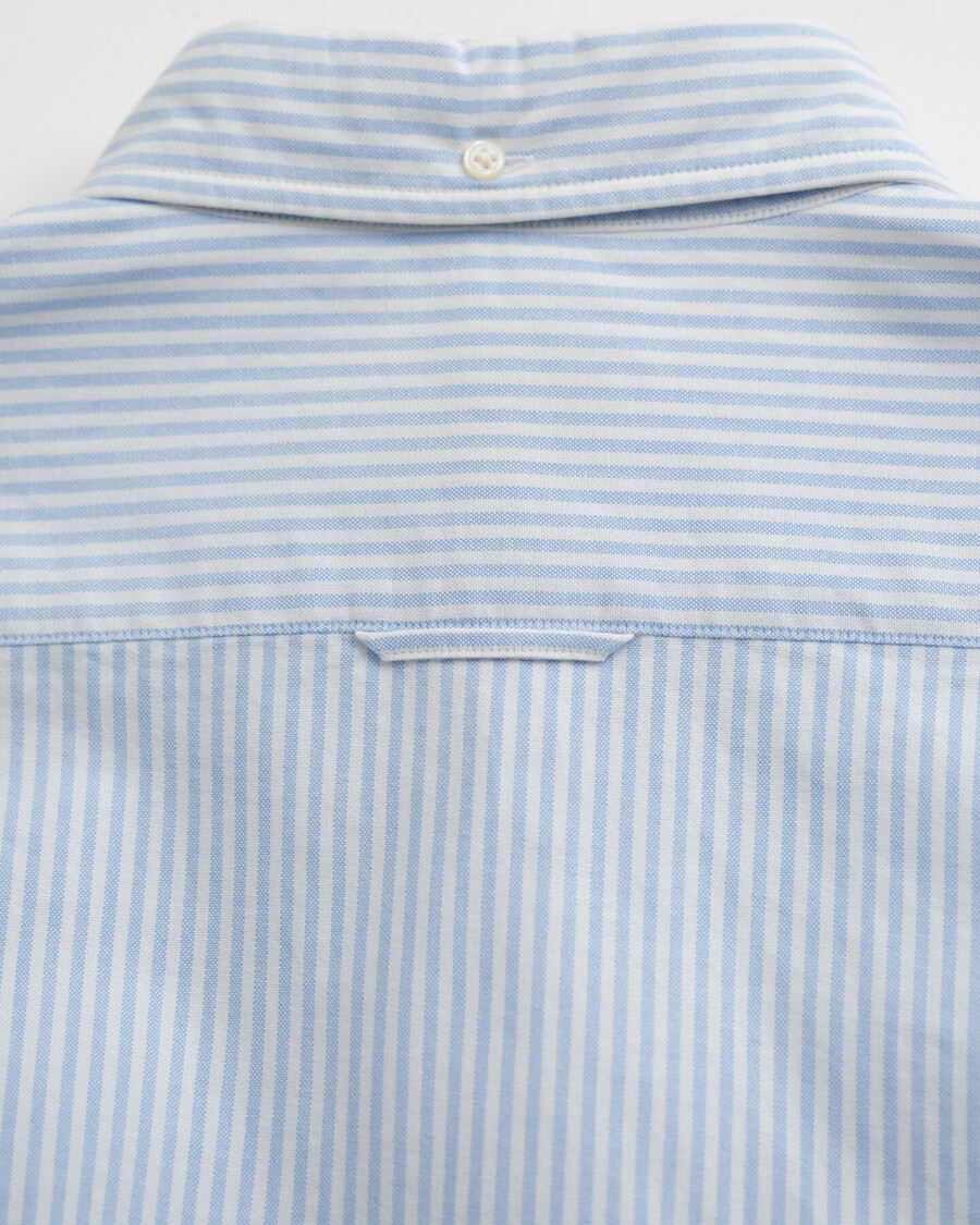 slim fit banker stripe classic oxford shirt - lichtblauw