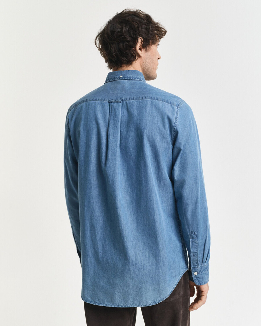 regular fit indigo overhemd - semi light blue