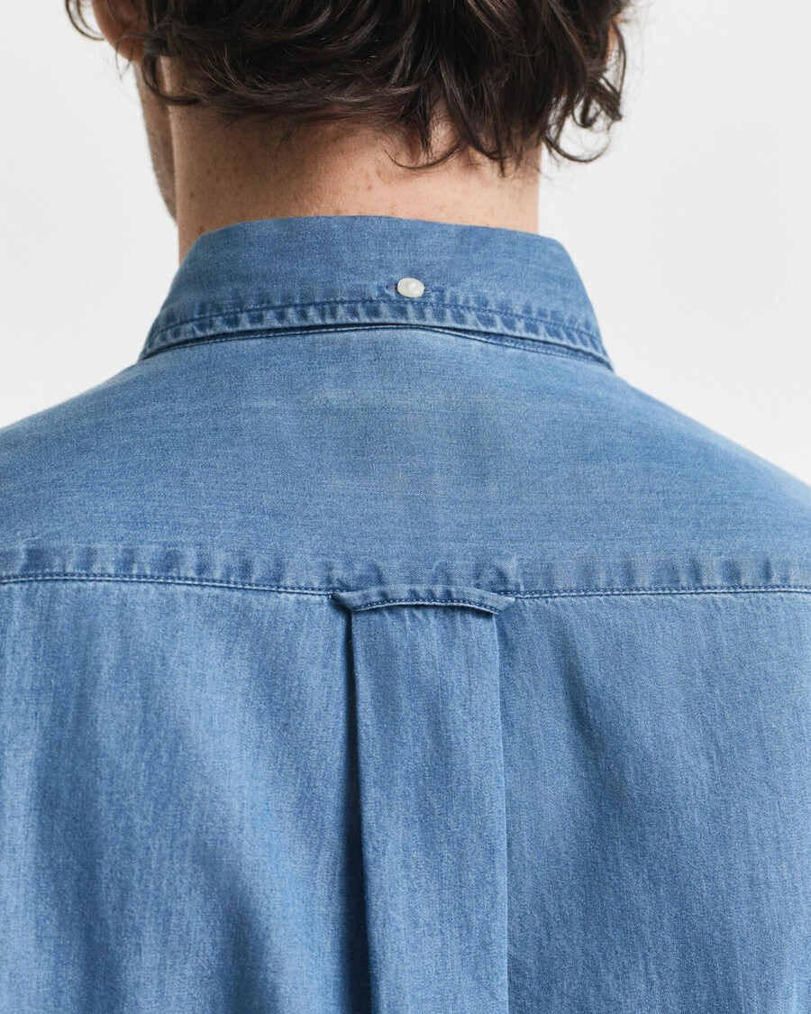 regular fit indigo overhemd - semi light blue