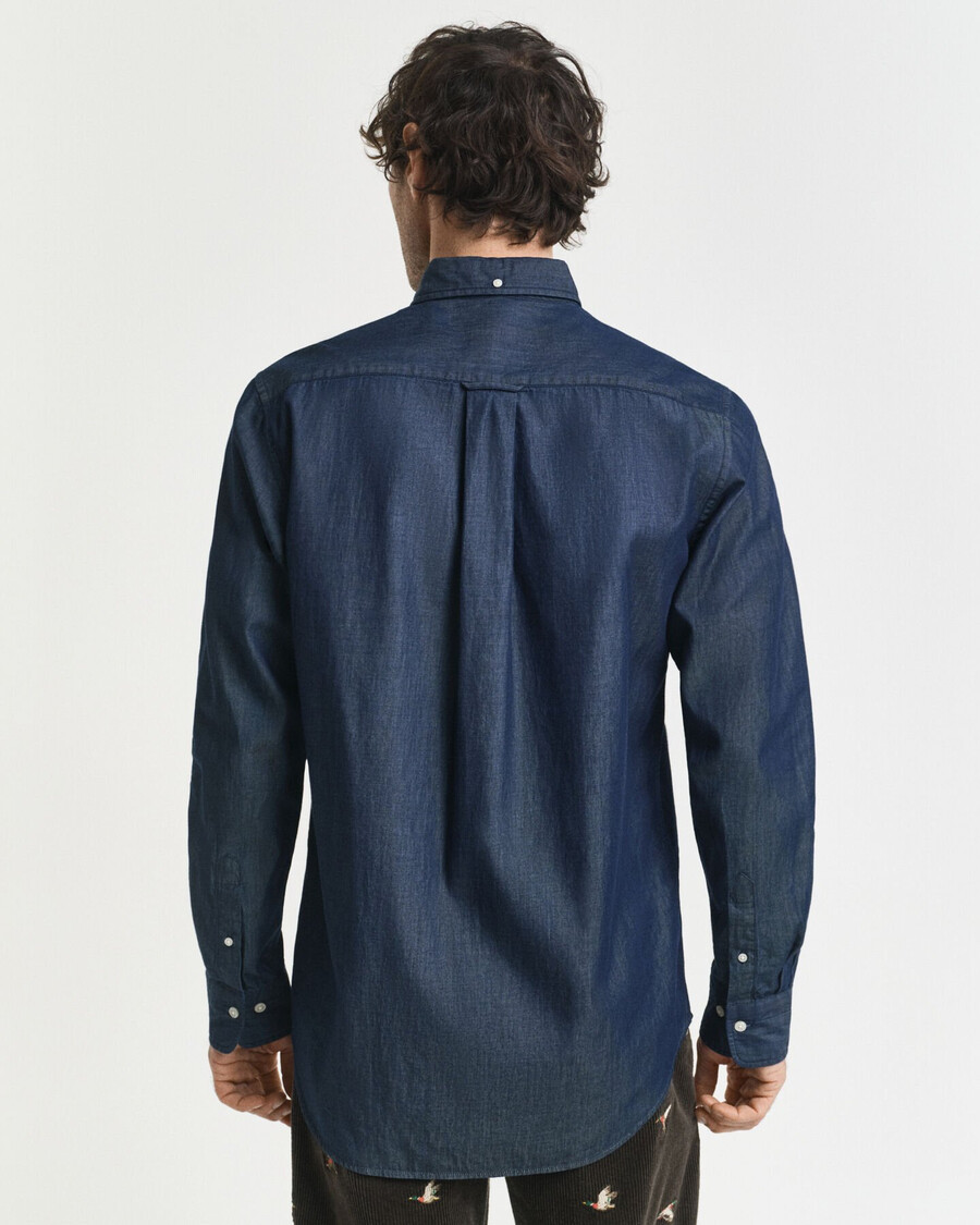 regular fit indigo shirt - donker indigo