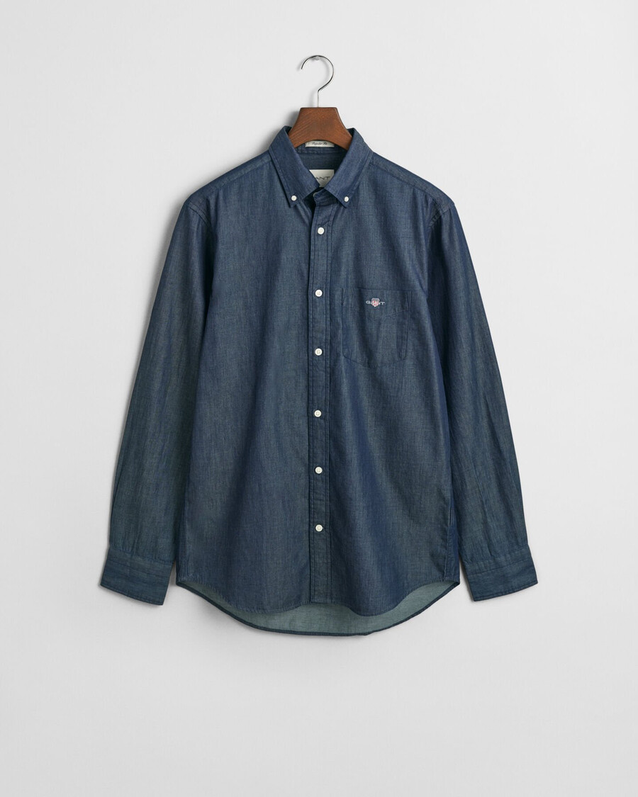 regular fit indigo shirt - donker indigo