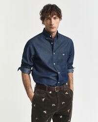 regular fit indigo shirt - donker indigo